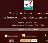 Conferència Magistral de D. Alberto Casado Cerviño, Vice-President de l'Oficina Europea de Patents