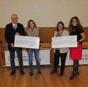 La UA y el Club Rotary Alicante entregan al Centro San Rafael y a Aspanion la recaudación de su concierto solidario de Navidad