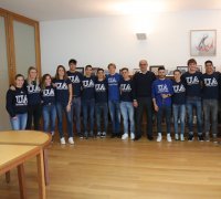 El rector rep l'equip federat de triatló de la Universitat d'Alacant