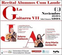 Concert Cum Laude a l'ADDA amb alumnes del màster d'Interpretació de Guitarra Clàssica de la UA