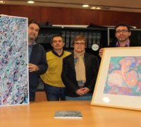 La familia del pintor Llorenç Pizà dona dos cuadros del artista al Museo de la Universidad de Alicante