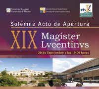 Ceremonia de apertura de la XIX Edición del MAGISTER LVCENTINVS, Máster en Propiedad Industrial e Intelectual